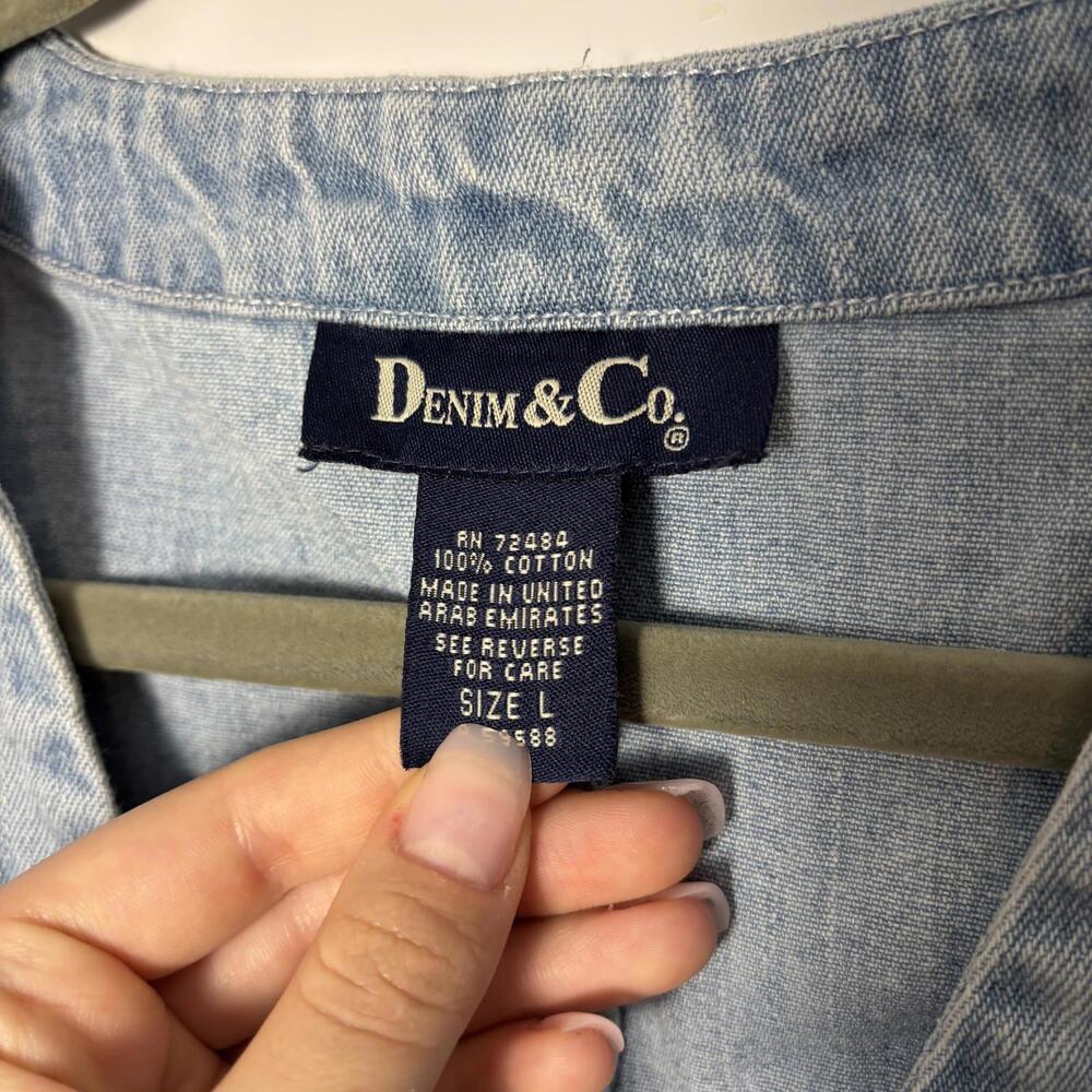 90s Denim & Co Vest L - Picture 5 of 5